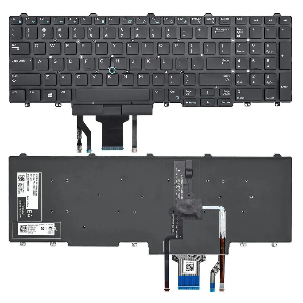 Laptop Keyboard best price in Karachi Keyboard Dell Latitude E5550 E5570 E5580 E5590 | Black (Backlit Pointer) ORG