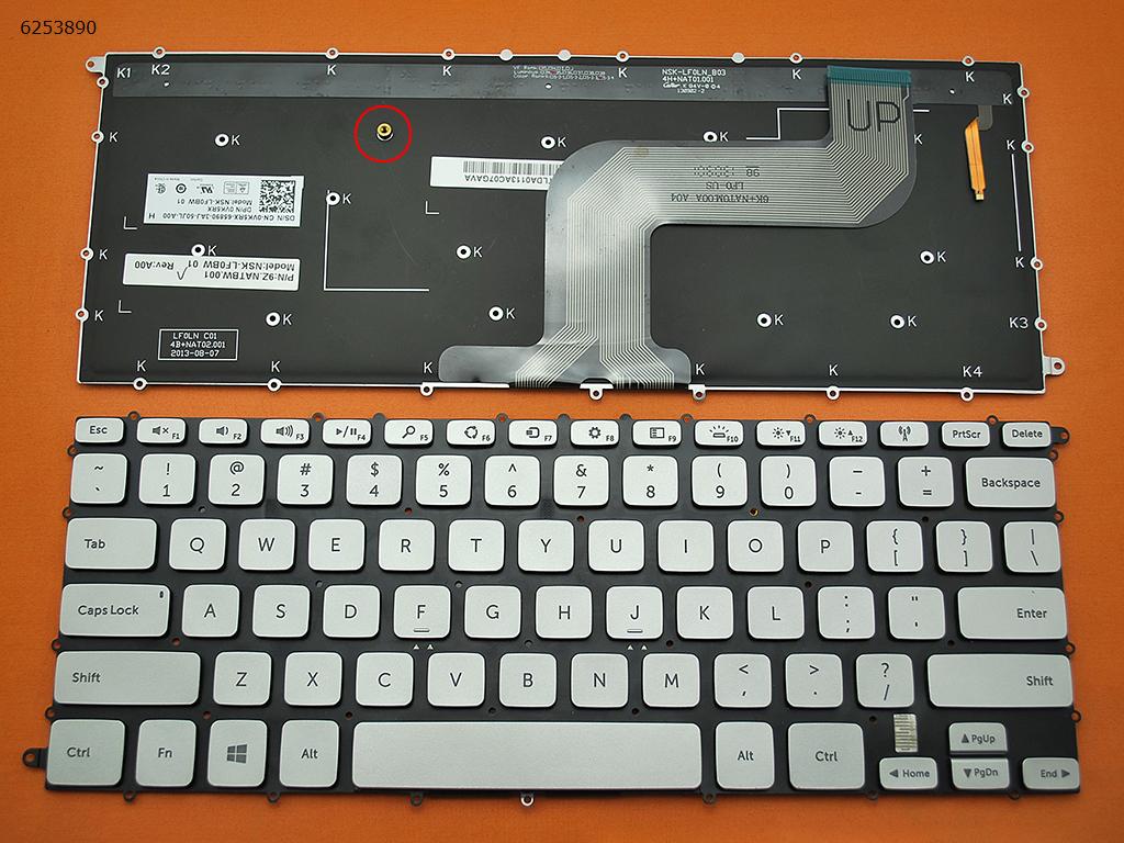 Keyboard Dell 7000 7437 n7437 | Silver (backlit)