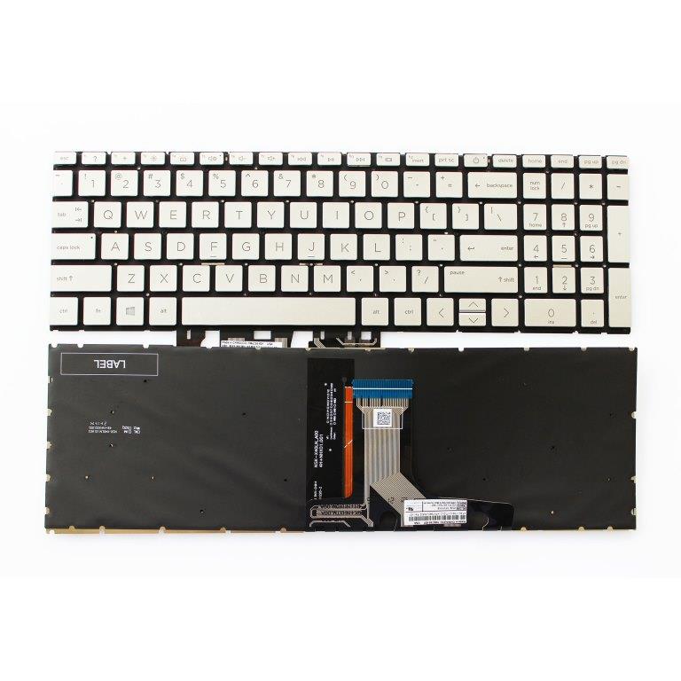 Laptop Keyboard best price Keyboard HP Pavilion 15-EH/15-EG/17-CN/17-CP | Silver (US) Backlight (Power Button)