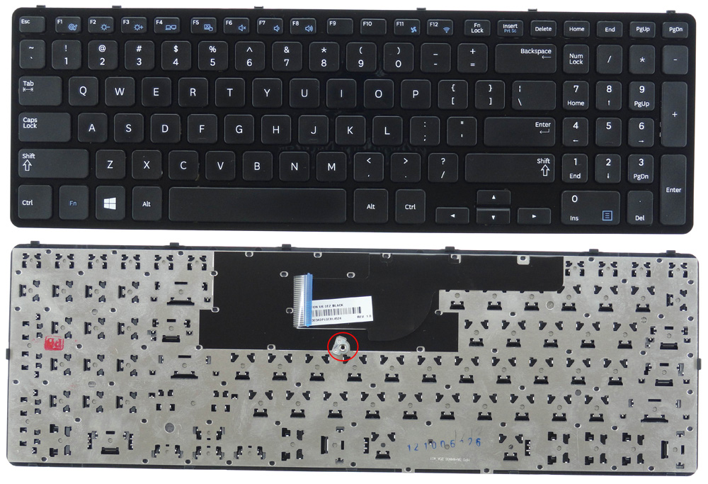 Laptop Keyboard best price in Karachi Keyboard Samsung NP365E5C(PK130TZ1A00) | Black (Frame)