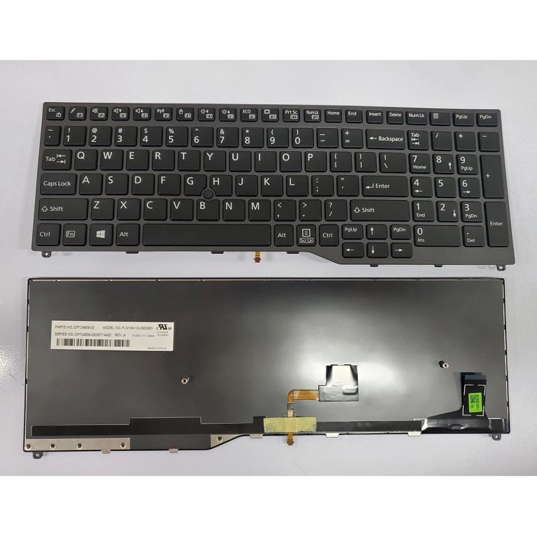 Laptop Keyboard best price in Karachi Keyboard Fujitsu Lifebook E558/E458/U757/U758 | Pointer Backlit Black
