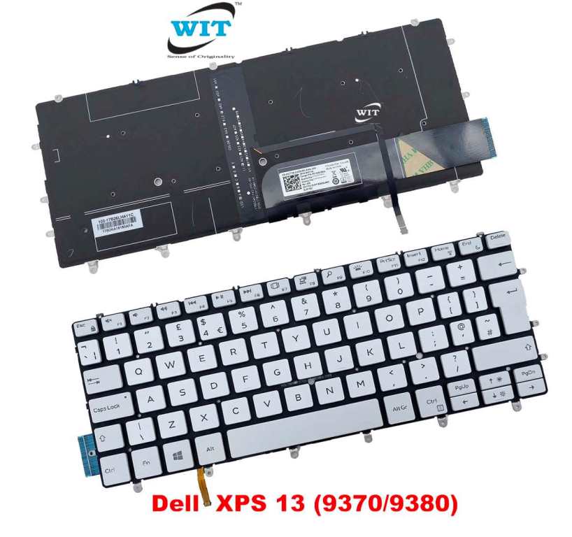 Laptop Keyboard best price Keyboard Dell XPS 13-9370/9380/9317 | UK (Backlight) White
