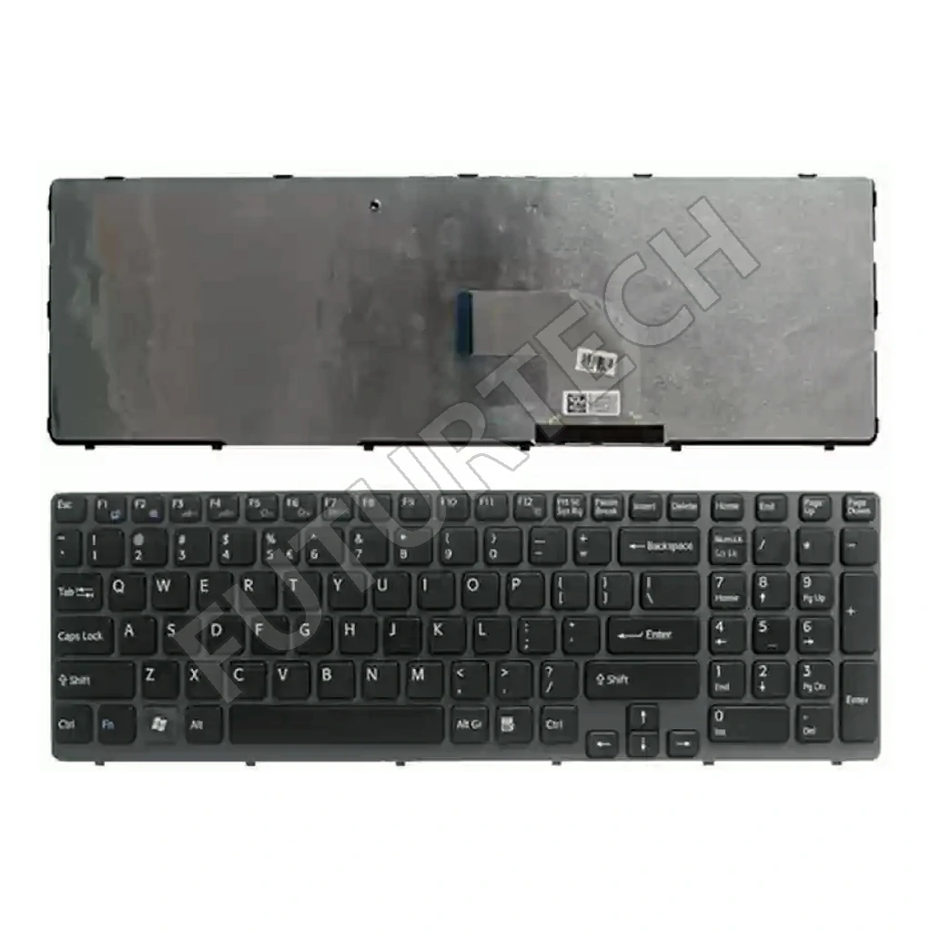 Laptop Keyboard best price in Karachi Keyboard Sony Vaio SVE15 | Black Frame Copy