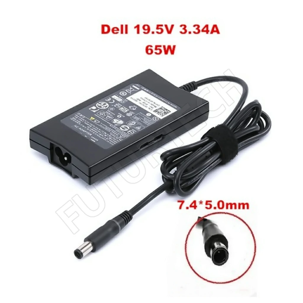 Laptop Adapter best price in Karachi Adapter Dell 19v5 - 3a34 | C/P Pin | 65w (7.4*5.0) | ORG