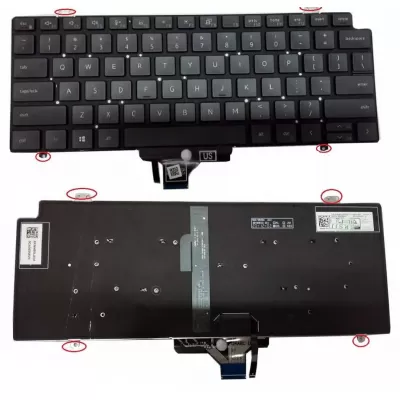 Laptop Keyboard best price in Karachi Keyboard Dell Latitude 7410 7410 2-in-1 US Backlight R99GY 5420/7420