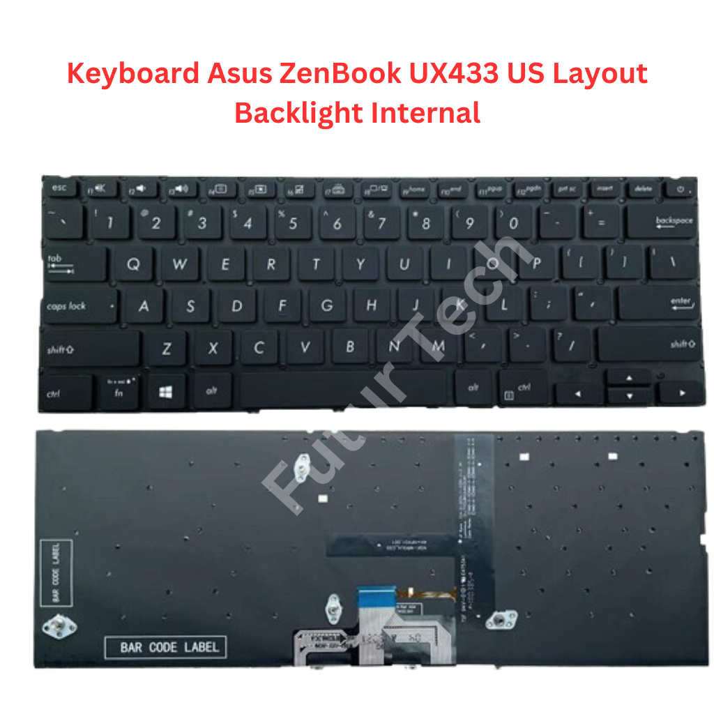 Laptop Keyboard best price in Karachi Keyboard Asus ZenBook UX433 | US (Backlight) Intrnal-Power Button