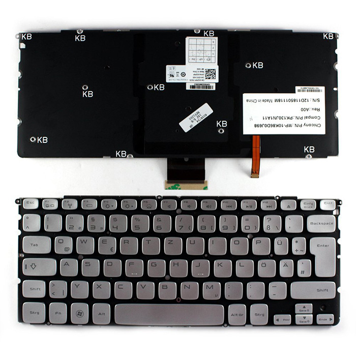 Laptop Keyboard best price Keyboard Dell  XPS 15Z-L511Z- XPS 14Z-L412Z | (Backlight) Silver UK 