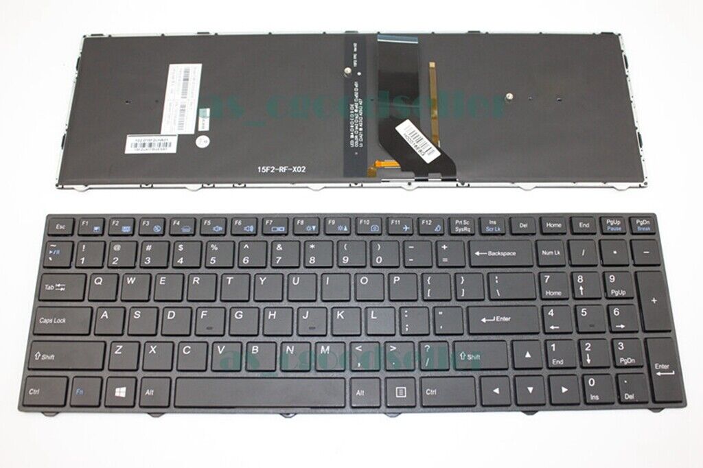 Laptop Keyboard best price Keyboard Clevo N252WU/N250BU/N250JU/N250LU/N250PU |US (White BACKLIT) Black
