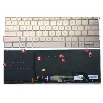 Laptop Keyboard best price Keyboard Asus ZenBook 3 UX390 | US (Power Button/Backlight) Silver