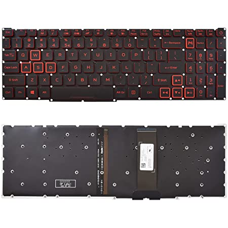 Laptop Keyboard best price Keyboard Acer Nitro 5 AN515 54 AN515-43 AN517 AN715 519 |(Red Sheet)-Backlight-102-018K3LHA01