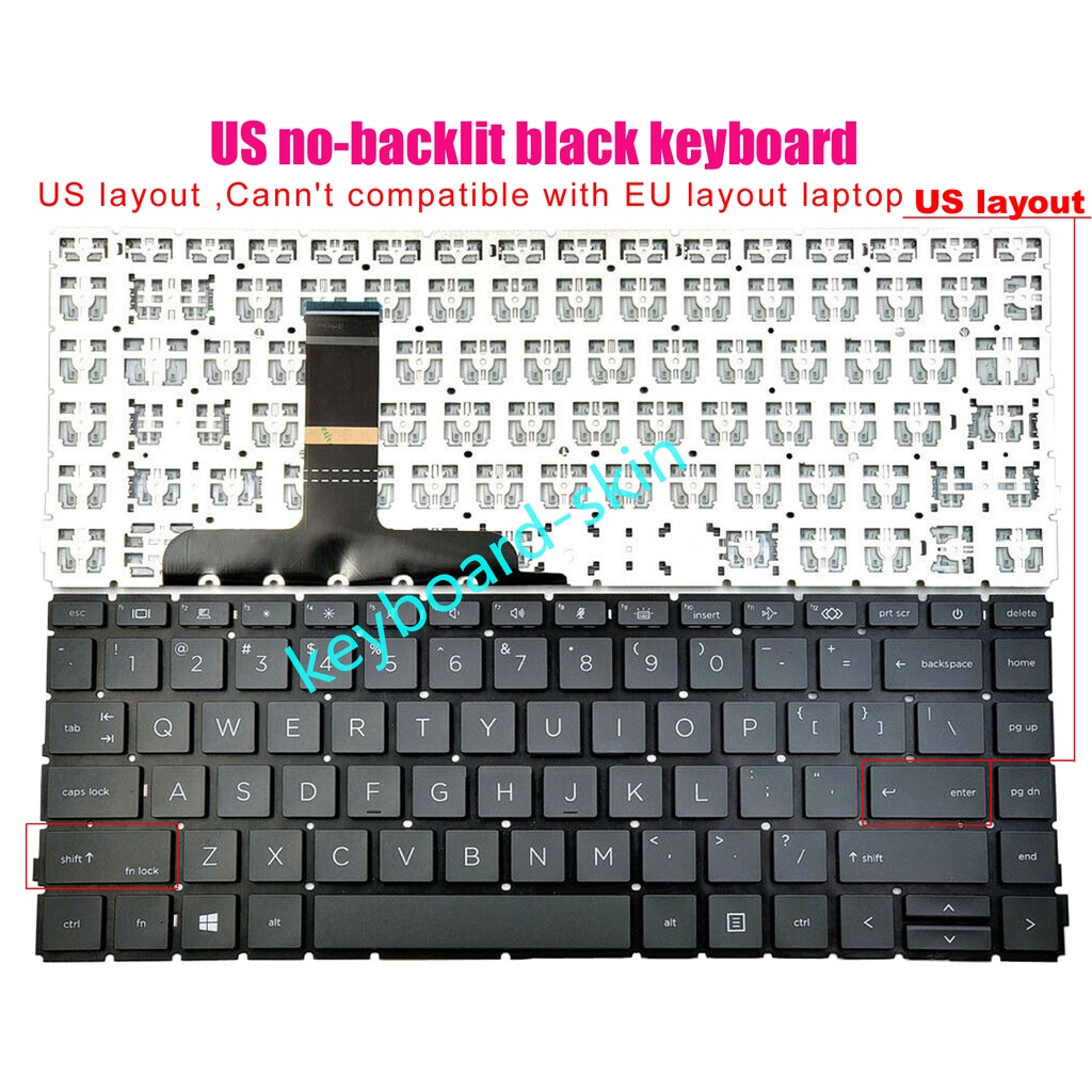 Laptop Keyboard best price KEYBOARD HP 440-G8-445 G8 | US (Black) With Power BUTTON