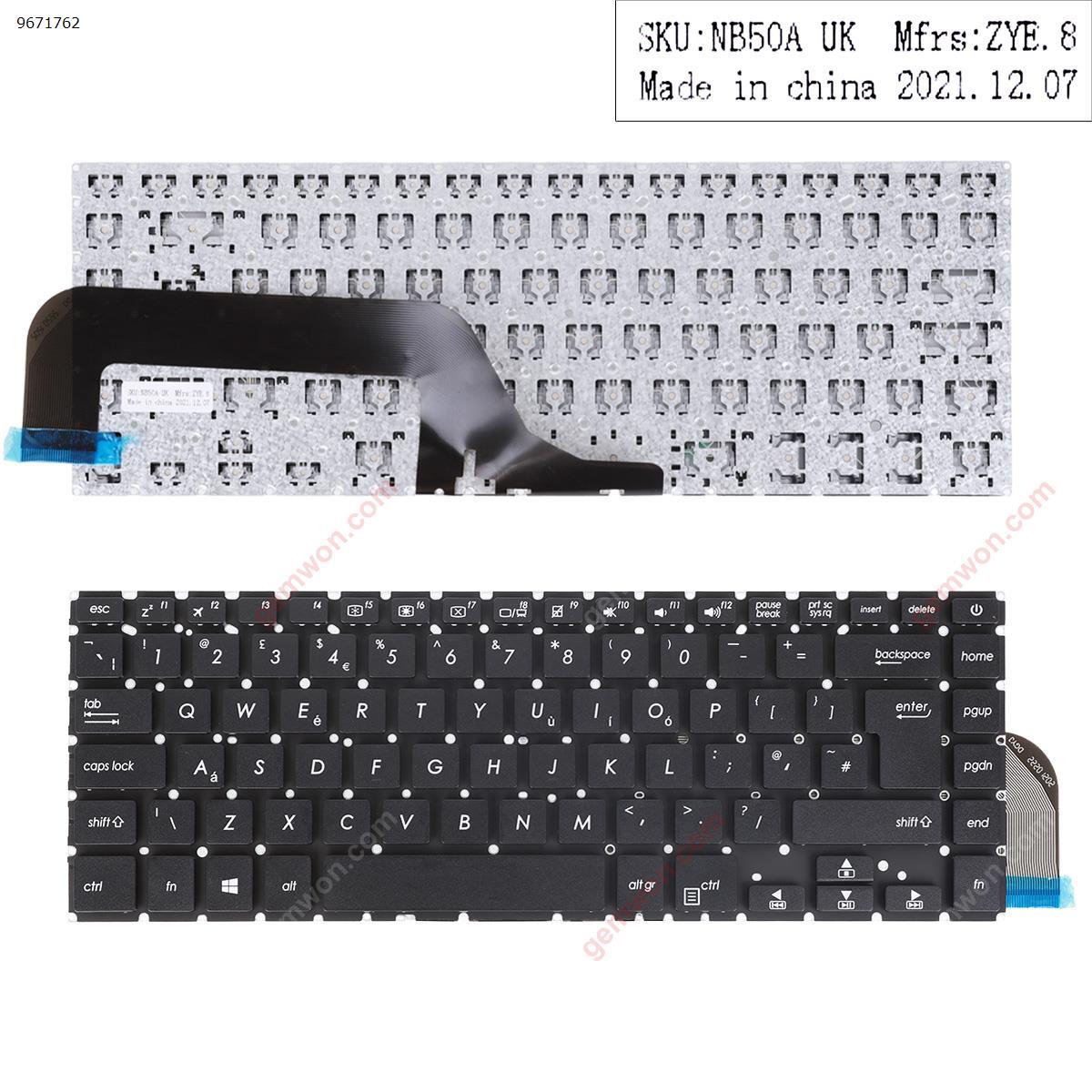 Keyboard Asus VivoBook X505 K505 | UK (Power Button) Black