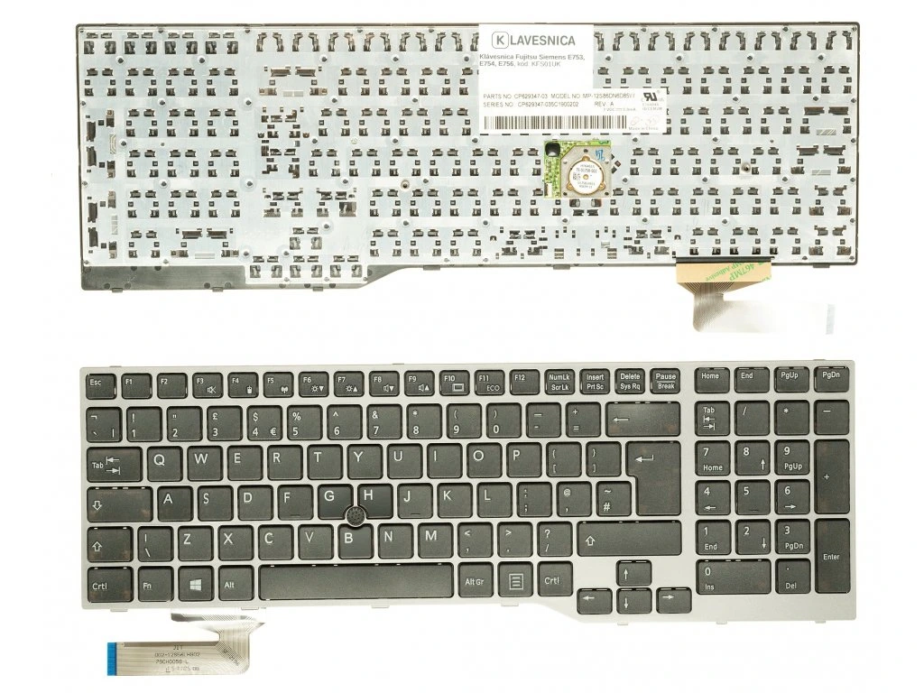 Laptop Keyboard best price in Karachi Keyboard Fujitsu E753/E754/A544/AH544/AH564	| (Wite Pointer)