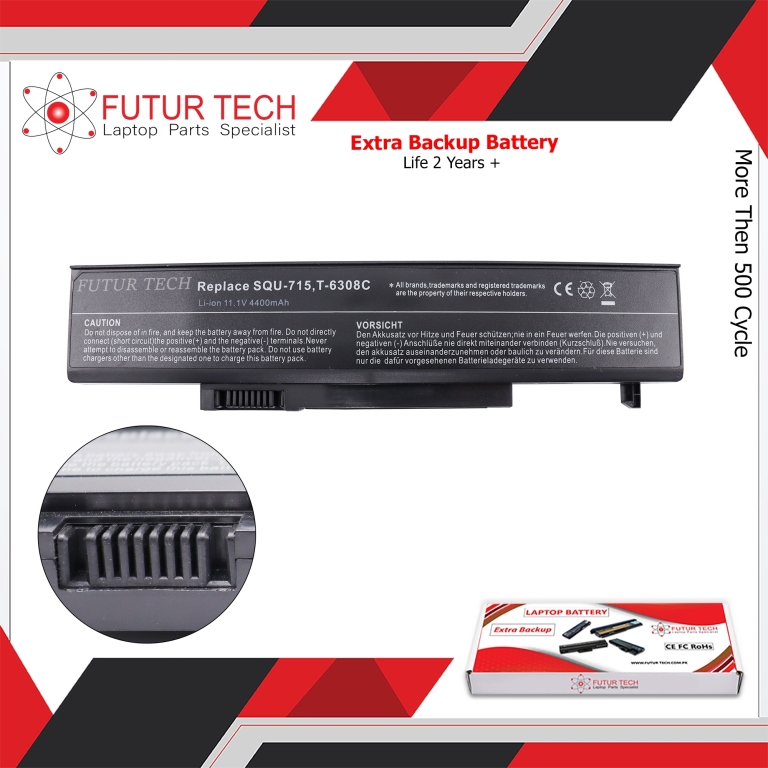 Laptop Battery best price Battery Gateway W350 SQU-715/SQU-720 | 6 Cell