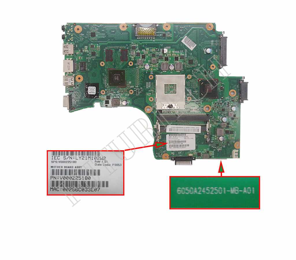 Motherboard Toshiba L650 L655 | Intel (HM65)