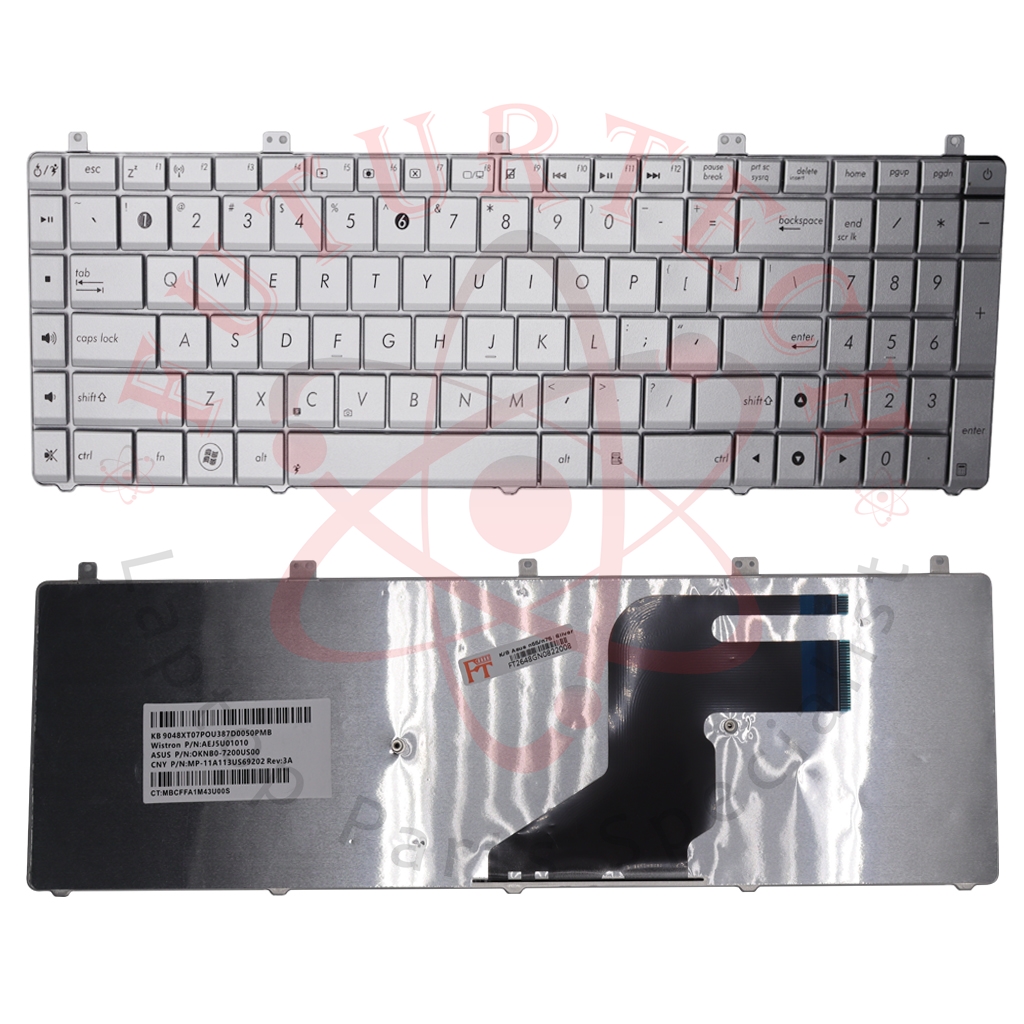 Laptop Keyboard best price in Karachi Keyboard Asus n55/n75 | Silver