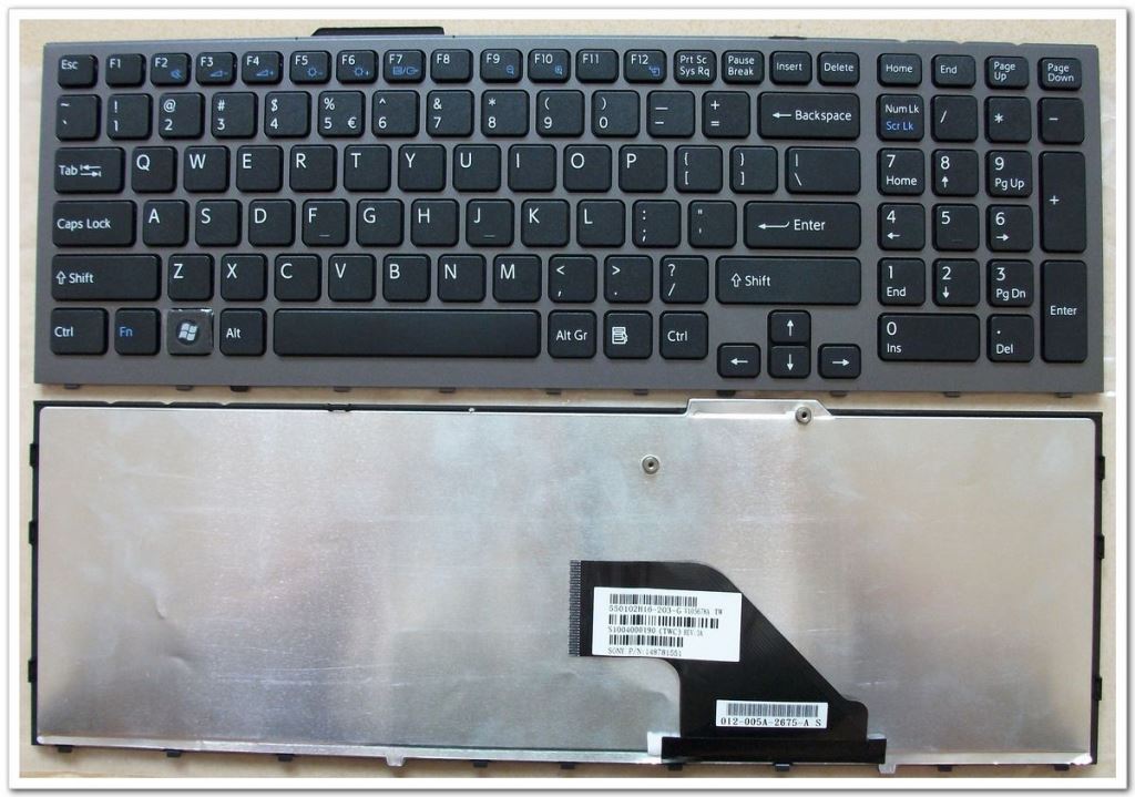 Keyboard Sony Vaio F1 F11 F12 F13 | Black | W O Frame (UK)