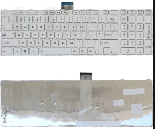 Laptop Keyboard best price in Karachi Keyboard Toshiba C70/C75 | White