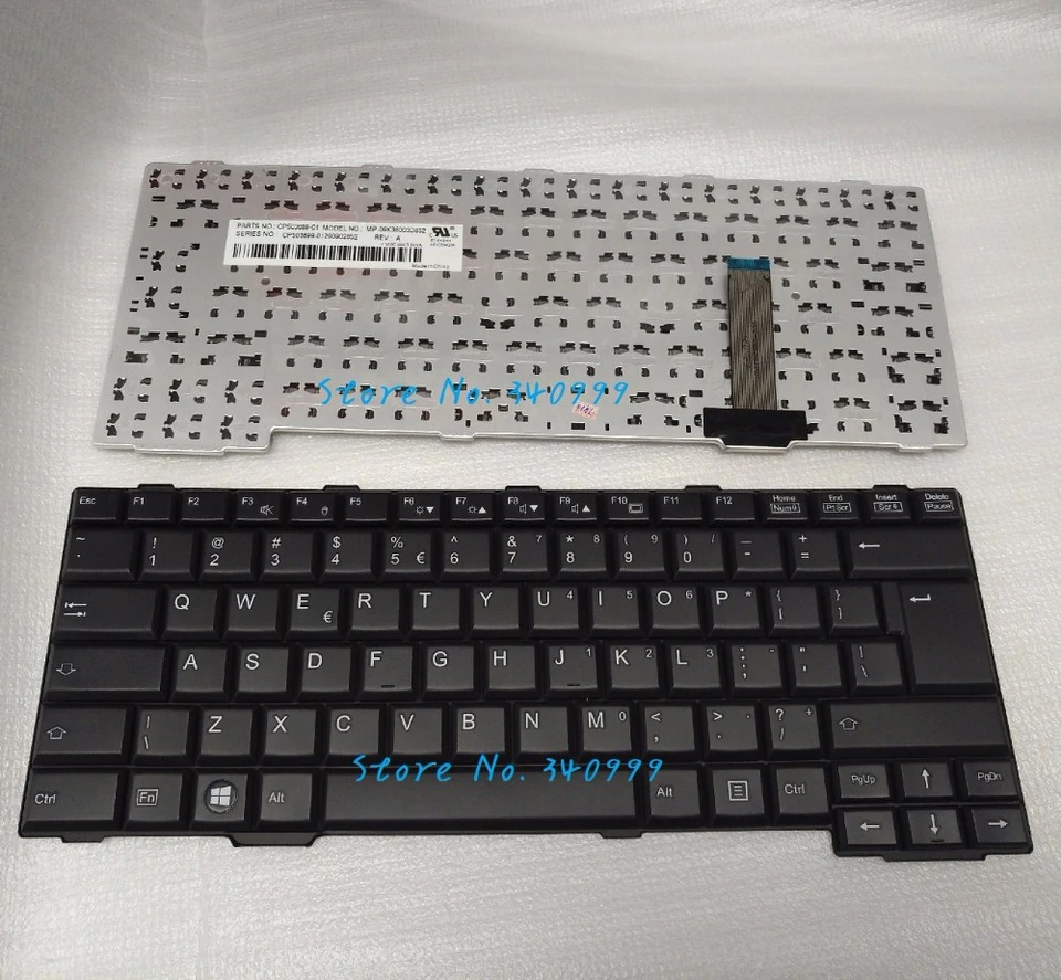 Keyboard Fujitsu S760 E751 S761 SKU: FJKEY009B-US Black with pointer ORG