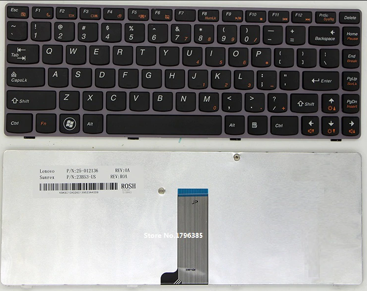 Laptop Keyboard best price Keyboard Lenovo Z370 Z375 Z470 Z475 Z470AT Z470K 