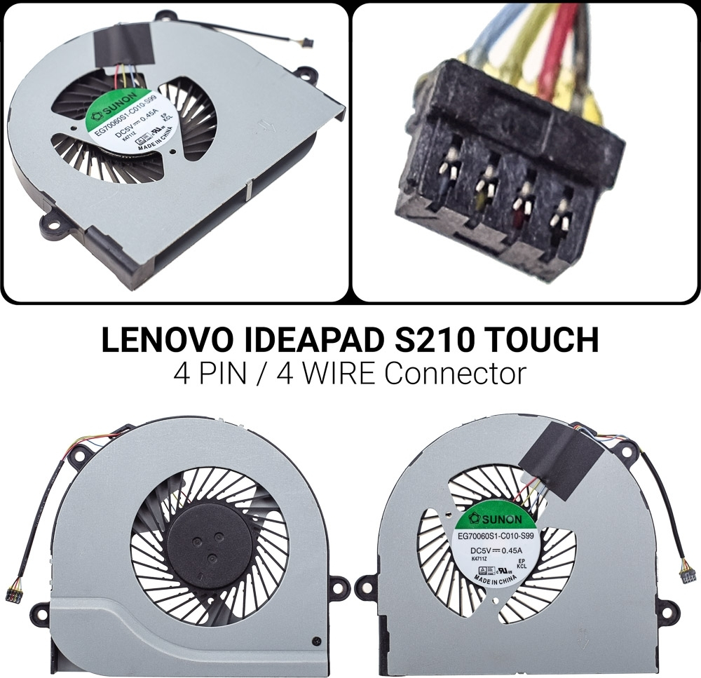 Fan Lenovo Ideapad S210 (DFS481305MC0T) | 4 wire [6996]