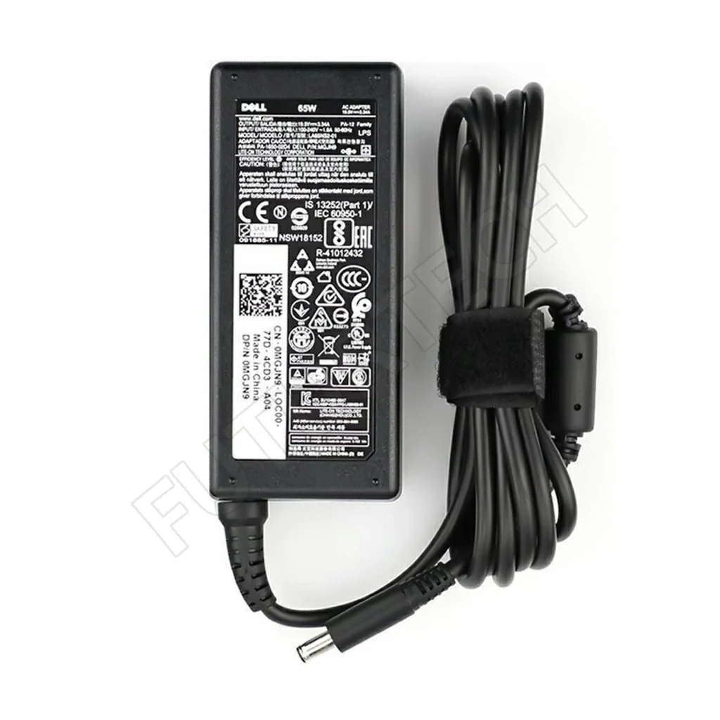 Laptop Adapter best price Used Adapter Dell 19v5 - 3a34 | Center Pin-65w (Old Shape) LA65NS0-00 [7005]
