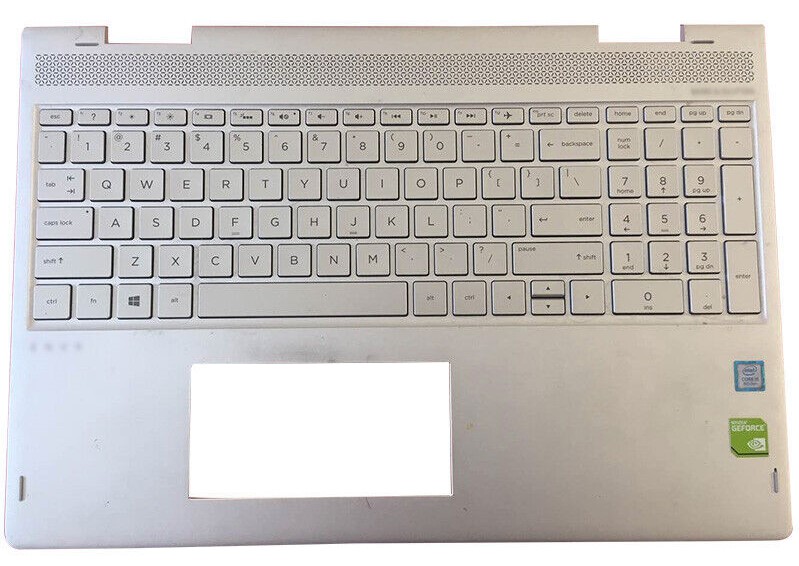 Laptop Keyboard with CPanel best price Keyboard Hp Envy X360 15-BP | With C Cover (Backlight) US (Silver)