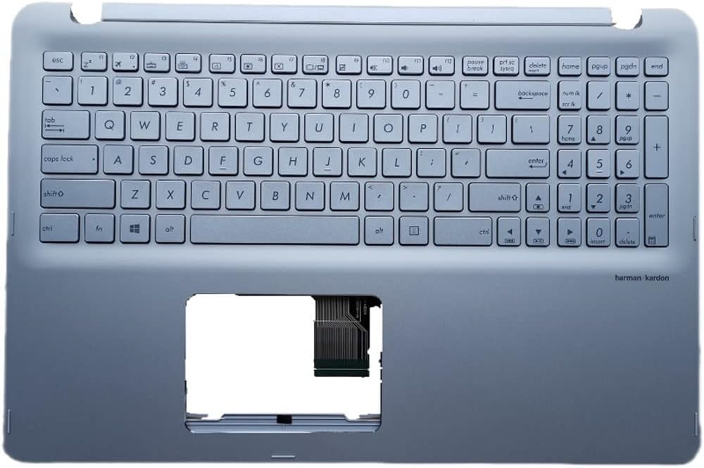 Laptop Keyboard with CPanel best price Keyboard Asus Q504UA/UX560UA | With C Cover (US) Backlight (Silver)