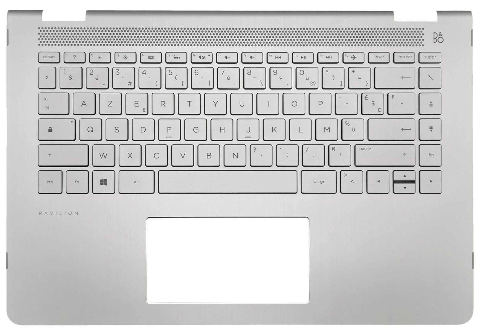 Laptop Keyboard with CPanel best price Keyboard Hp Pavilion X360 14-BA Series | With C Cover (Backlight) US (Silver)