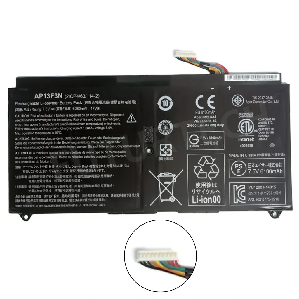 Laptop Battery best price in Karachi Battery Acer Aspire S7-392/S7-393 (AP13F3N) | ORG