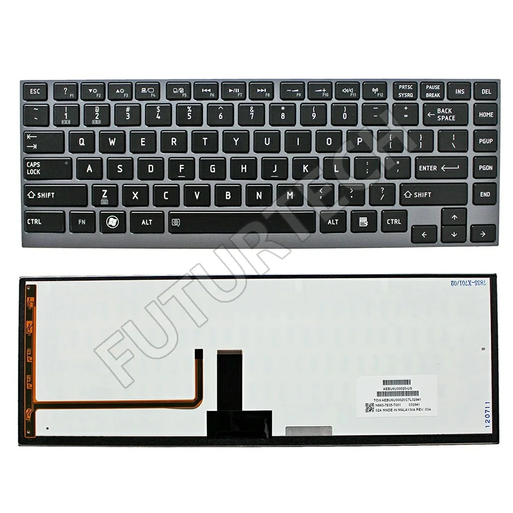 Keyboard Toshiba Z830 Z930 U800 U840 U845 U900 U920 U925 U940 U945 R830 |  Backlight (US) Frame