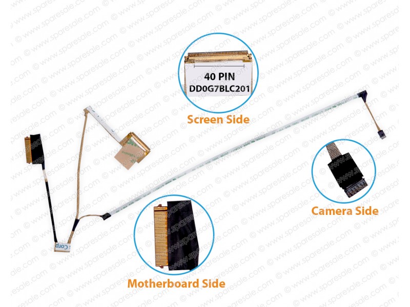 Cable Hp Pavilion 15-CS 15-CW (FHD) | (DD0G7BLC201) 40 PIN (Touch) (Insert)