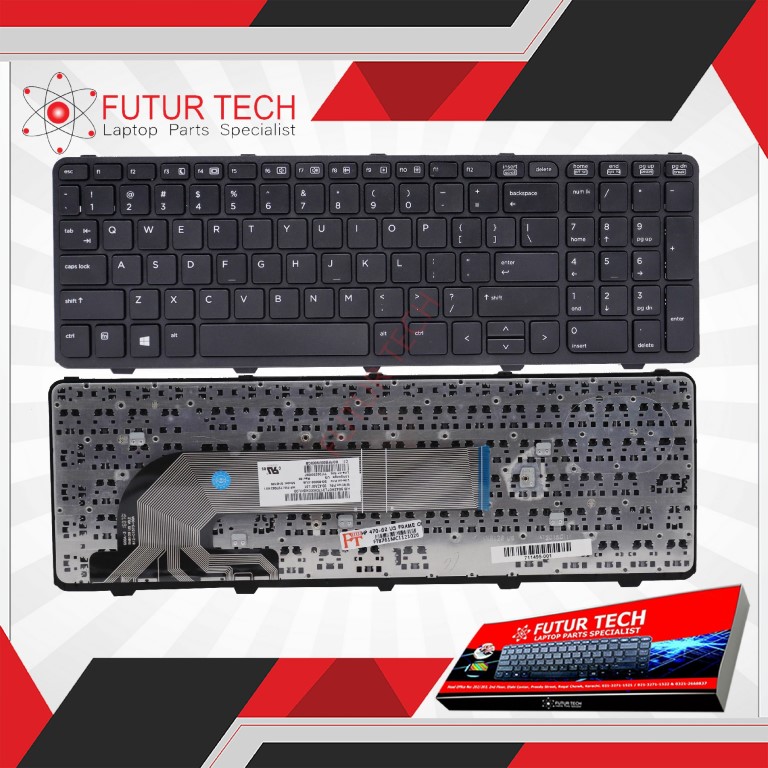 Keyboard HP ProBook 450-G1-470-G2 450-G2 455-G2 US FRAME ORG