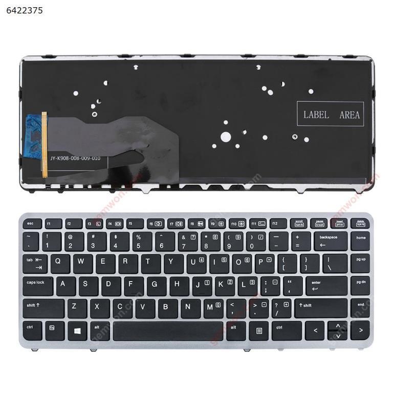 Keyboard Hp Elitebook 840-G1 Black Frame (Bccklight)
