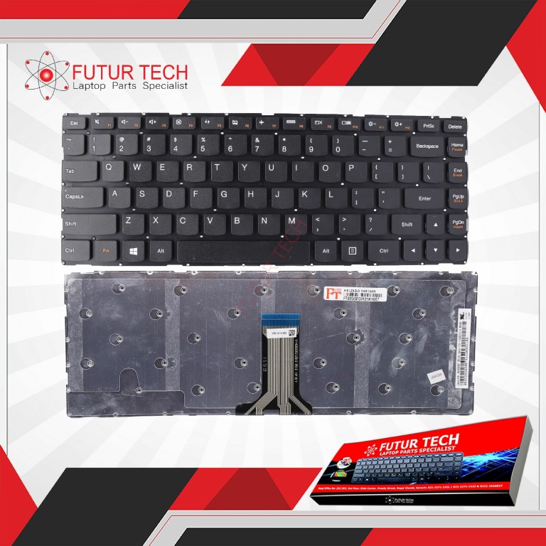 Laptop Keyboard best price KEYBOARD LENOVO 100S-14IBR S41-70  yoga 500-14 Black with out frame