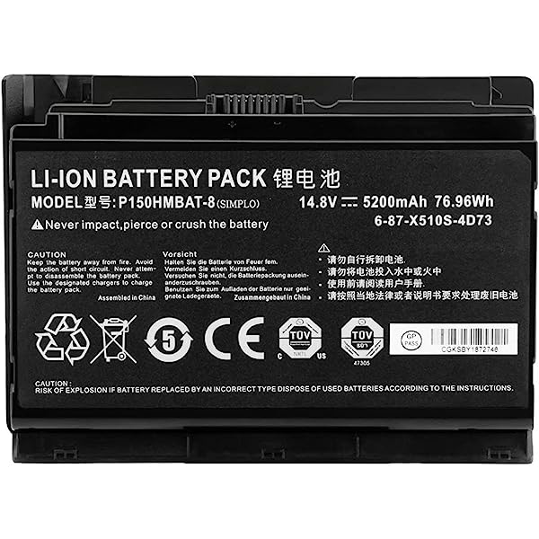 Laptop Battery best price Battery Clevo P150/P151/P170/P175 (P150HMBAT-8) | 8 Cell