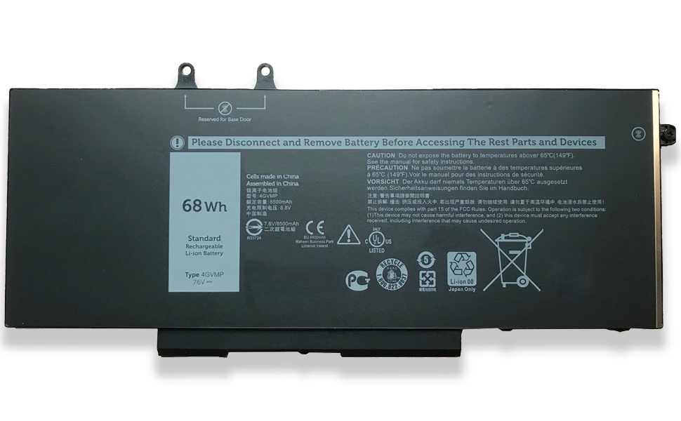 Laptop Battery best price Battery Dell Inspiron 7591 (2-in-1) /Latitude 5400/5500 / Precision 3540 [4-Cell 68Wh] (4GVMP) | ORG