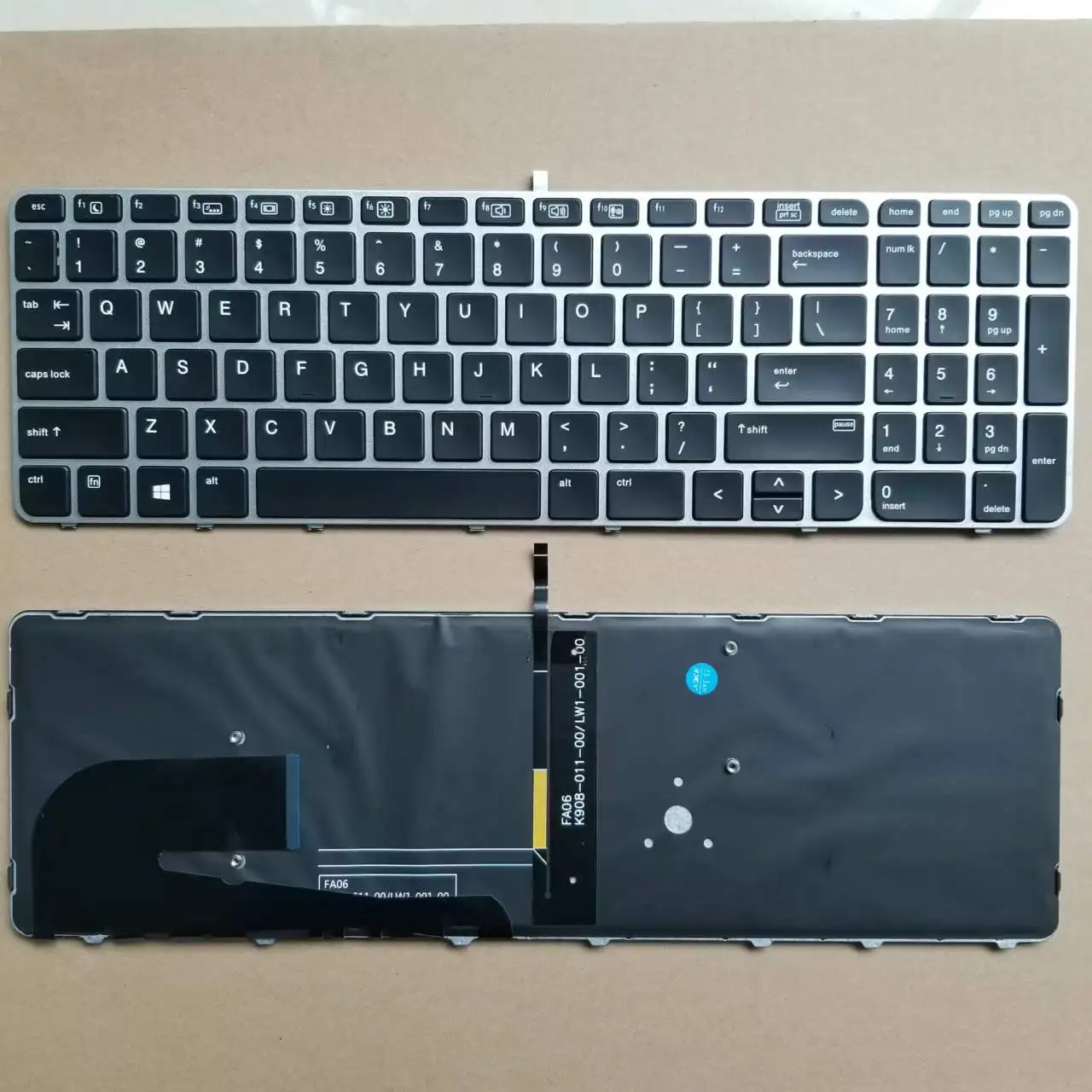 Laptop Keyboard best price Keyboard HP 850-G3-850-g4-755-g4-755-g4 | Silver Frame (With Backlite) US ORG