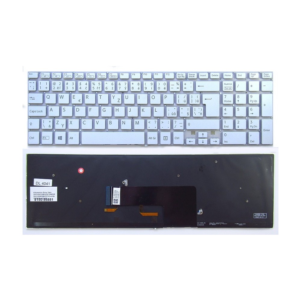 Laptop Keyboard best price in Karachi Keyboard Sony Vaio SVF15 | Silver (UK) Backlight 