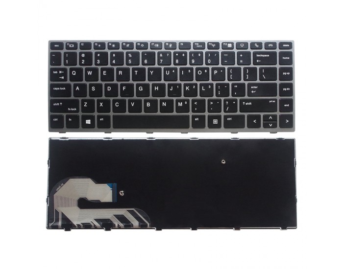 Laptop Keyboard best price in Karachi Keyboard HP EliteBook 840-G5/840-G6 | Silver (Frame)